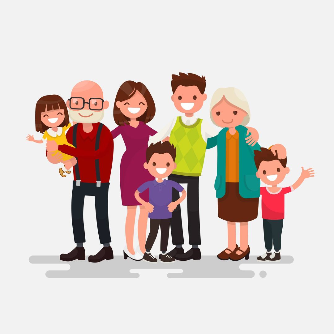 An illustration of a family with multiple generations.